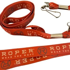 Lot of 2 Roper orange lanyards NWOT